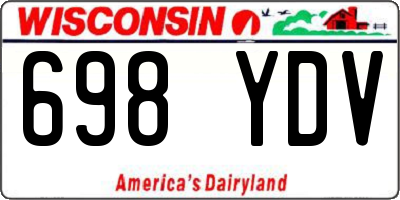 WI license plate 698YDV