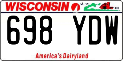 WI license plate 698YDW