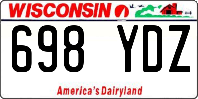 WI license plate 698YDZ