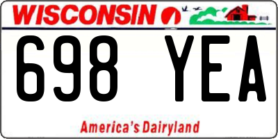 WI license plate 698YEA