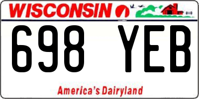 WI license plate 698YEB