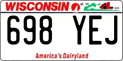 WI license plate 698YEJ