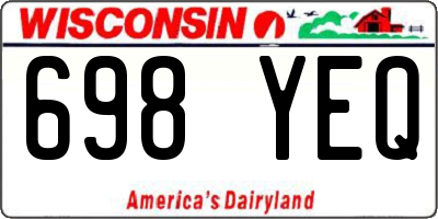 WI license plate 698YEQ
