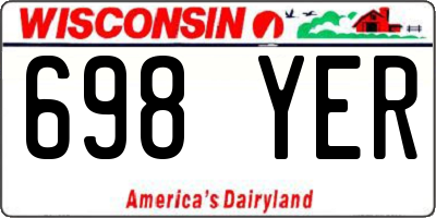 WI license plate 698YER