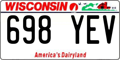 WI license plate 698YEV