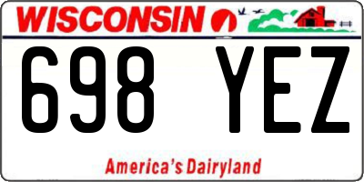 WI license plate 698YEZ