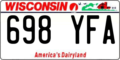 WI license plate 698YFA