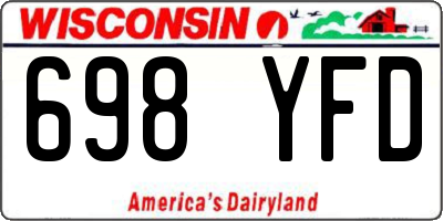 WI license plate 698YFD