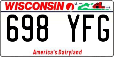 WI license plate 698YFG