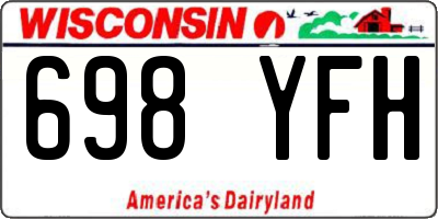 WI license plate 698YFH
