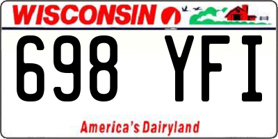 WI license plate 698YFI