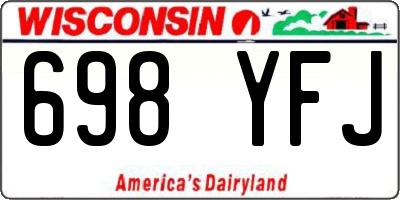 WI license plate 698YFJ