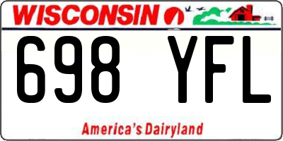 WI license plate 698YFL
