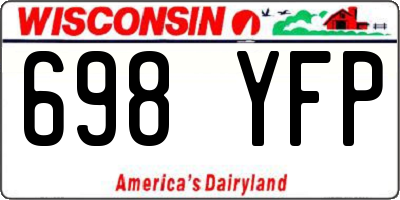 WI license plate 698YFP