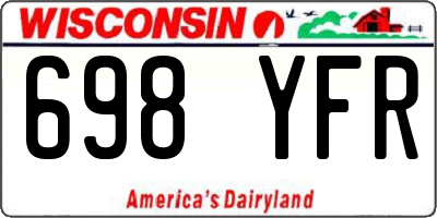 WI license plate 698YFR