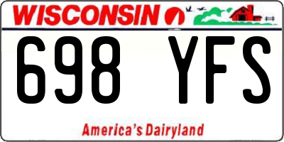 WI license plate 698YFS
