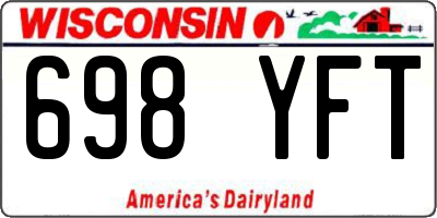 WI license plate 698YFT