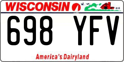 WI license plate 698YFV