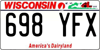 WI license plate 698YFX
