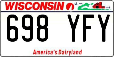 WI license plate 698YFY