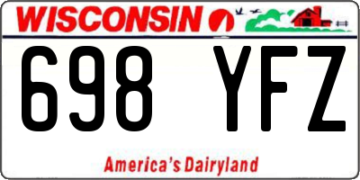 WI license plate 698YFZ