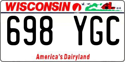 WI license plate 698YGC