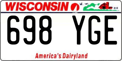 WI license plate 698YGE
