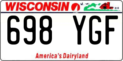 WI license plate 698YGF