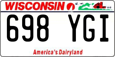 WI license plate 698YGI