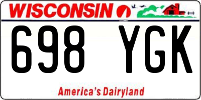 WI license plate 698YGK