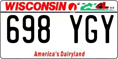 WI license plate 698YGY