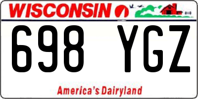 WI license plate 698YGZ