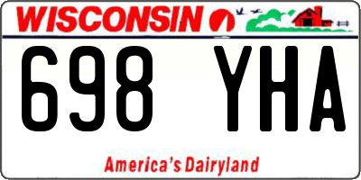 WI license plate 698YHA