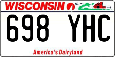 WI license plate 698YHC