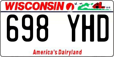 WI license plate 698YHD