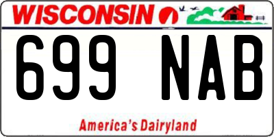 WI license plate 699NAB
