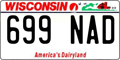 WI license plate 699NAD