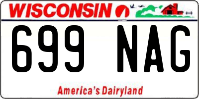 WI license plate 699NAG