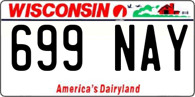 WI license plate 699NAY
