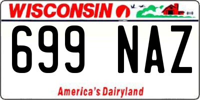 WI license plate 699NAZ