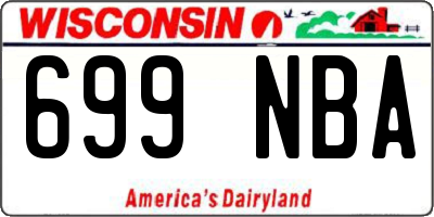 WI license plate 699NBA