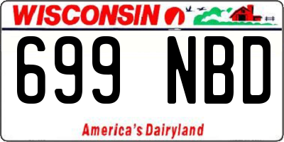WI license plate 699NBD
