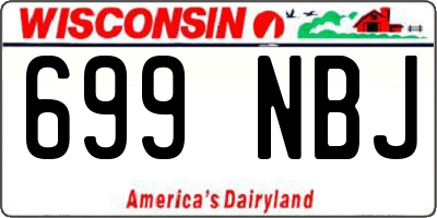 WI license plate 699NBJ