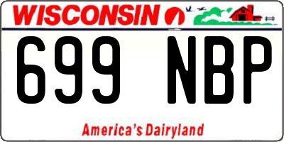 WI license plate 699NBP