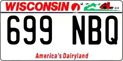 WI license plate 699NBQ