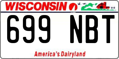 WI license plate 699NBT