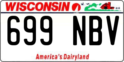 WI license plate 699NBV