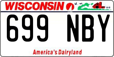 WI license plate 699NBY