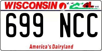WI license plate 699NCC