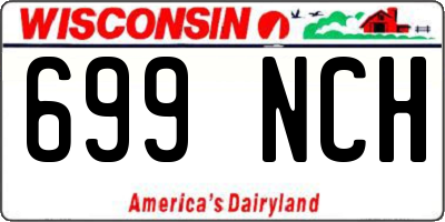 WI license plate 699NCH
